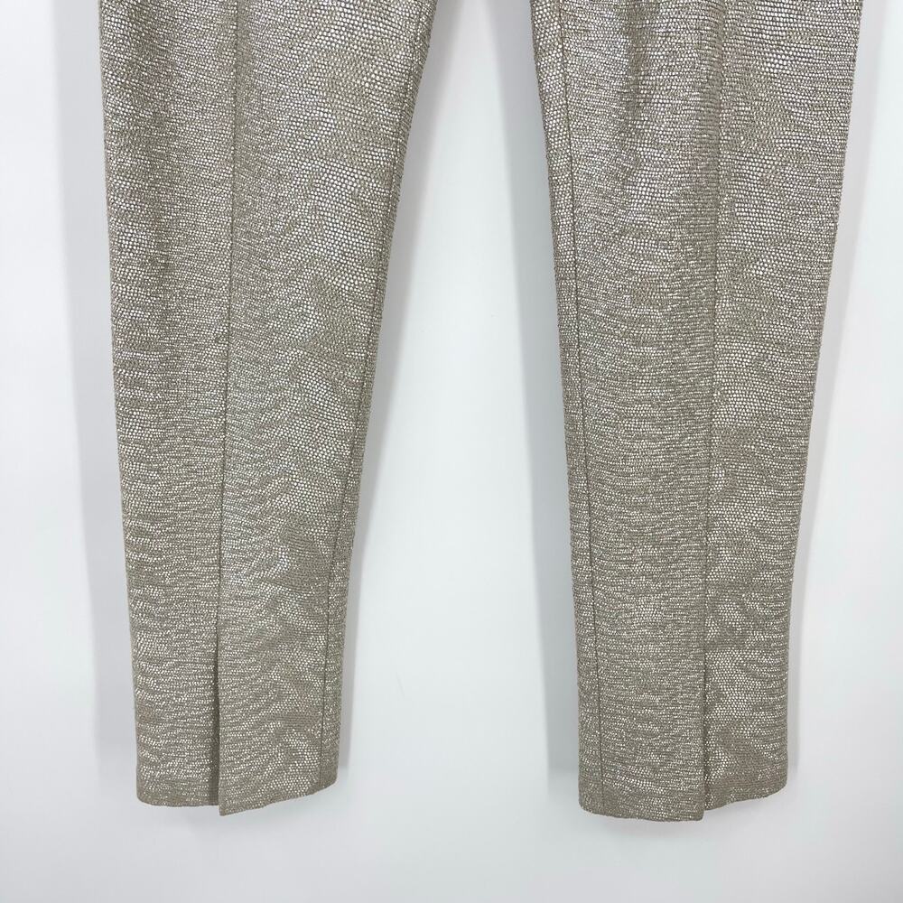 Zimmermann | NWT Coaster Metallic Split Pants in Champagne Silver Size 1 / US 6 - Picture 8 of 14